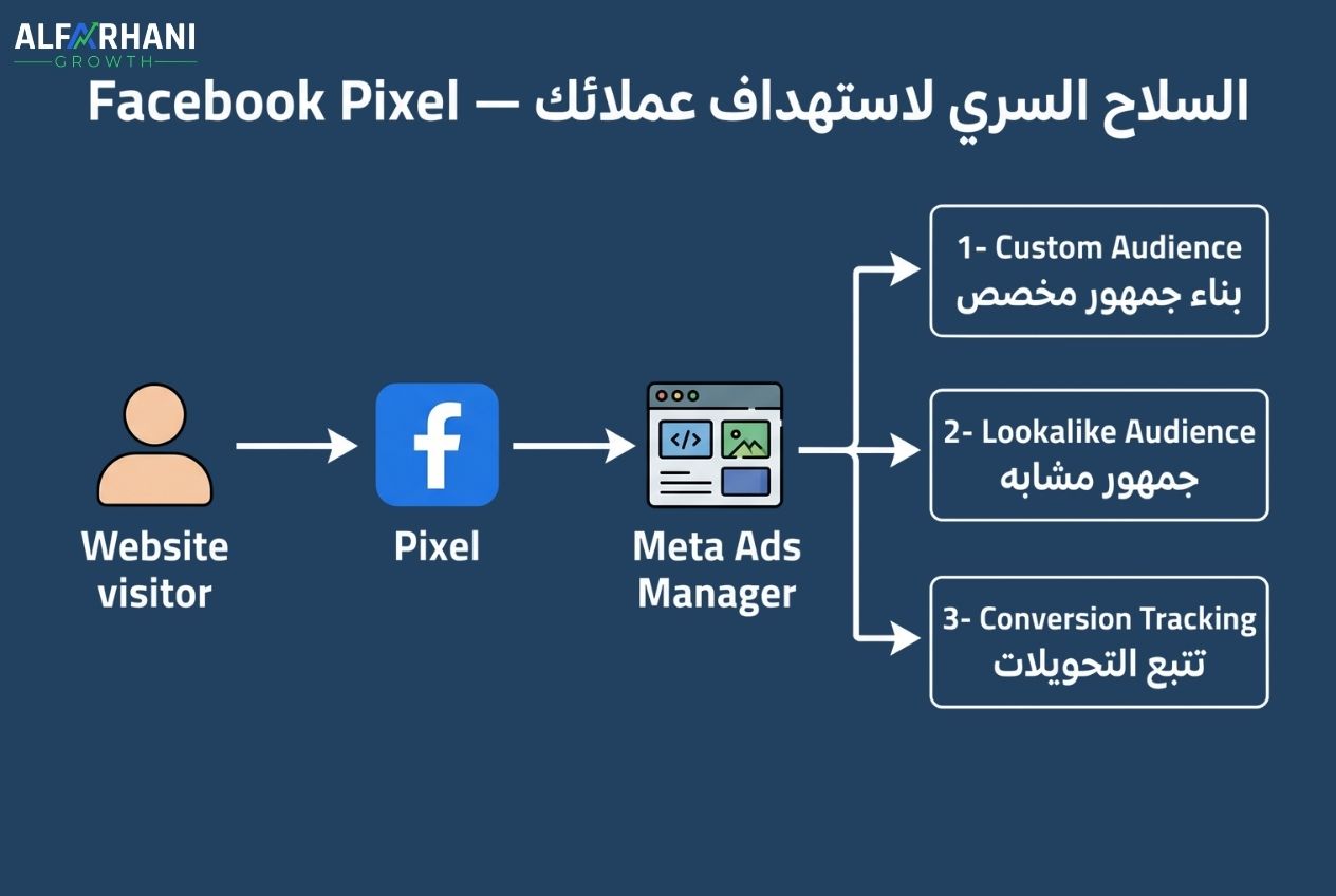 دليل Facebook Pixel بالعربي — كيف تُثبّته وتستخدمه لاستهداف عملائك 2026